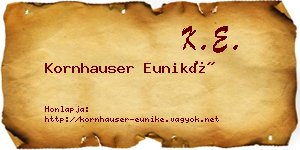 Kornhauser Euniké névjegykártya